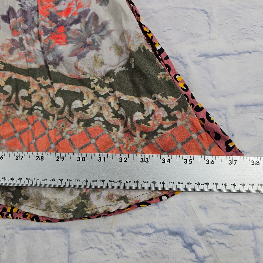 Aratta Silent Journey Kimono Cardigan Womens OS Pink Floral Leopard Mixed Print - Picture 7 of 13